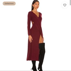 Cult Gaia Wrap Knit Maxi Dress